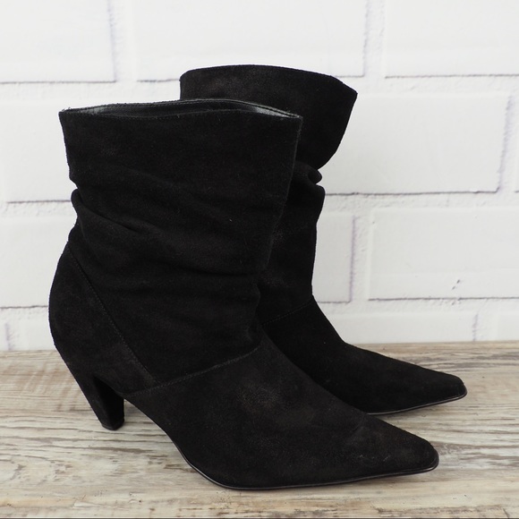 molto bello Shoes - Molto Bello black suede slouchy pointy toe boots 8